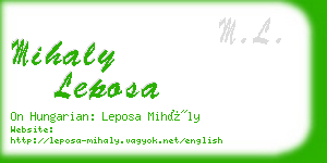 mihaly leposa business card